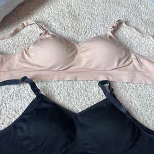 NWT auden nursing bras nude and Black Wireless Seamless Bras